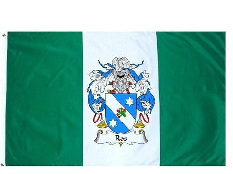Ros family crest coat of arms flag