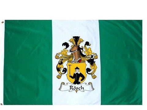 Rosch family crest coat of arms flag