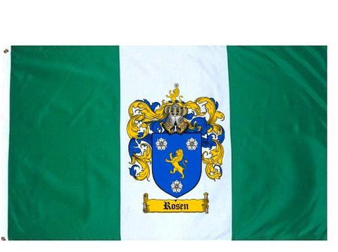 Rosen family crest coat of arms flag