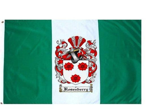 Rosenberry family crest coat of arms flag