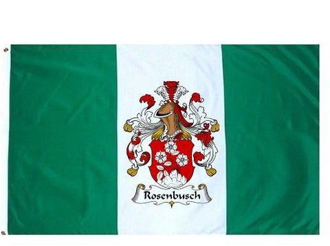 Rosenbusch family crest coat of arms flag