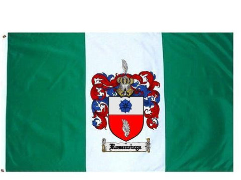 Rosenvinge family crest coat of arms flag