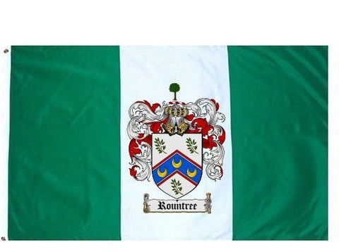 Rountree family crest coat of arms flag