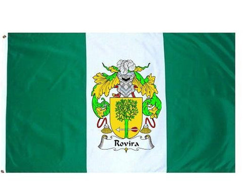 Rovira family crest coat of arms flag