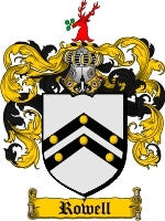Rowell family crest coat of arms emailed to you within 24 hours ...