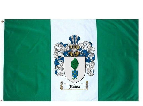 Rubio family crest coat of arms flag