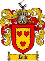 Rule coat of arms family crest download