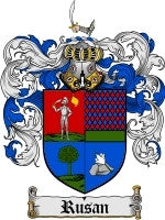 Rusan coat of arms family crest download