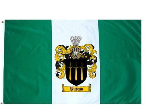 Rusaw family crest coat of arms flag