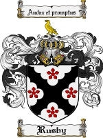 Rusby coat of arms family crest download