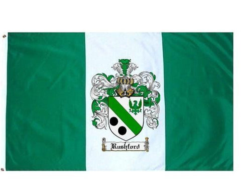 Rushford family crest coat of arms flag