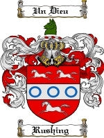 Rushing coat of arms family crest download