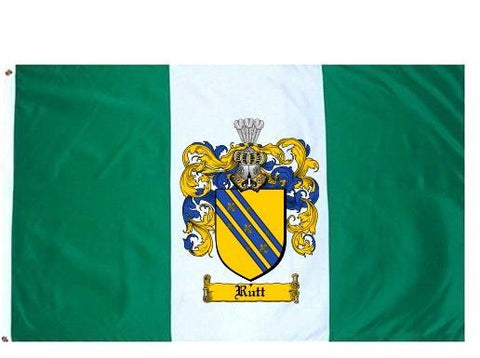 Rutt family crest coat of arms flag