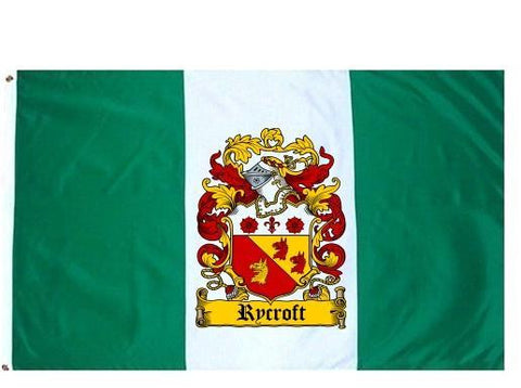 Rycroft family crest coat of arms flag