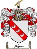 Rynne coat of arms family crest download