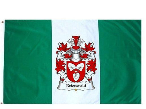 Rziczanski family crest coat of arms flag
