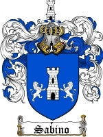 Sabino coat of arms family crest download