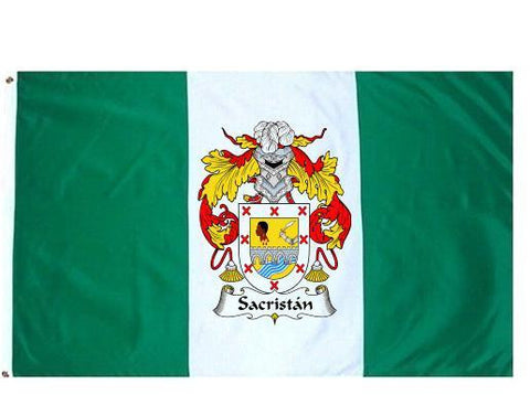 Sacristan family crest coat of arms flag