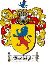 Sadleigh coat of arms family crest download