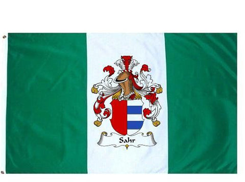Sahr family crest coat of arms flag