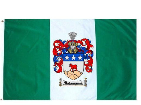 Salamanek family crest coat of arms flag