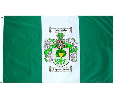 Salcedo family crest coat of arms flag