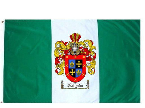Salgado family crest coat of arms flag