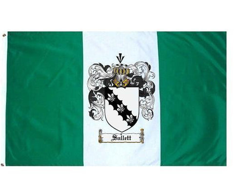 Sallett family crest coat of arms flag