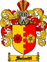 Salvetti coat of arms family crest download