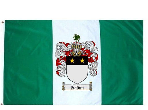 Salvin family crest coat of arms flag