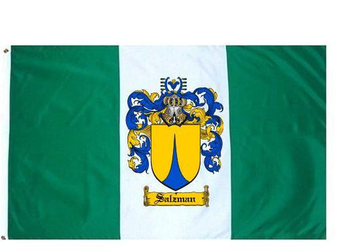Salzman family crest coat of arms flag