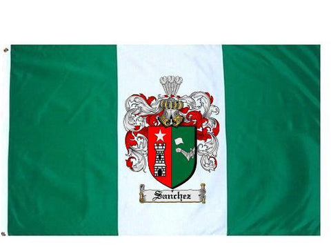 Sanchez family crest coat of arms flag