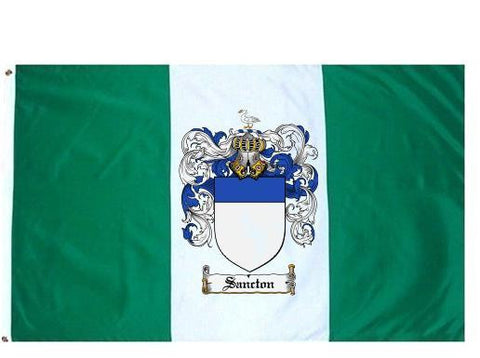 Sancton family crest coat of arms flag