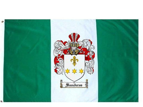 Sanderes family crest coat of arms flag