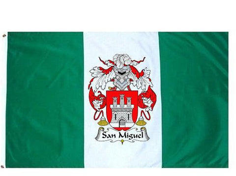 Sanmiguel family crest coat of arms flag