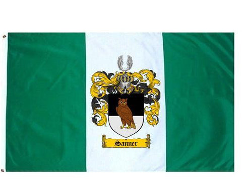 Sanner family crest coat of arms flag