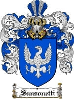 Sansonetti coat of arms family crest download