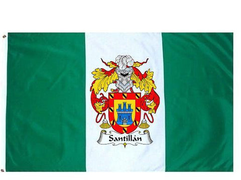 Santillan family crest coat of arms flag