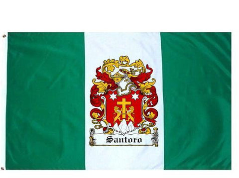 Santoro family crest coat of arms flag