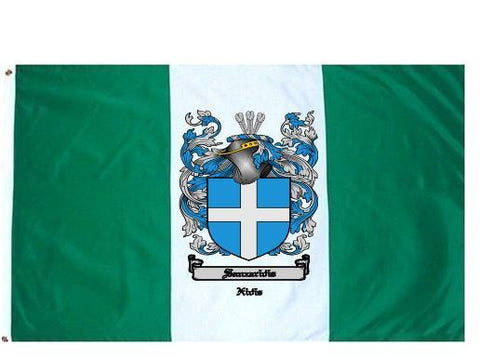 Sanxaridis family crest coat of arms flag