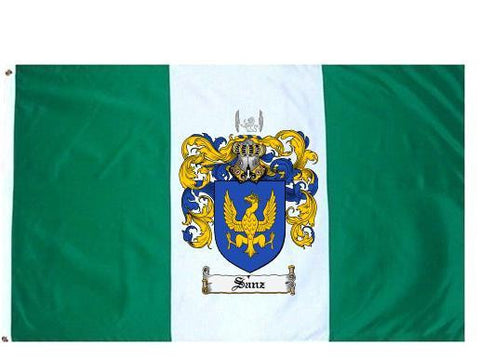Sanz family crest coat of arms flag