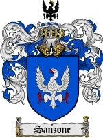 Sanzone coat of arms family crest download