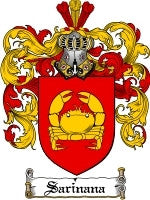 Sarinana coat of arms family crest download