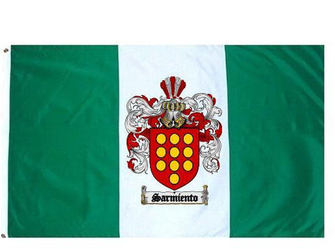 Sarmiento family crest coat of arms flag