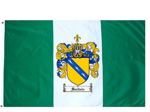 Sartain family crest coat of arms flag