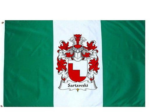 Sartawski family crest coat of arms flag