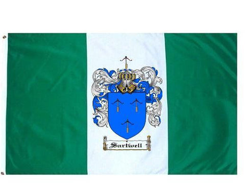 Sartwell family crest coat of arms flag