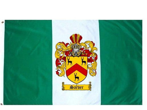 Sarver family crest coat of arms flag