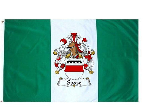 Sasse family crest coat of arms flag