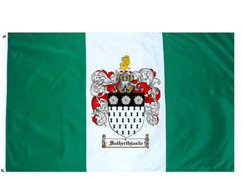 Satherthwaite family crest coat of arms flag